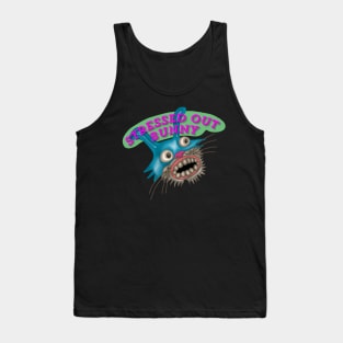 Stressed Out Bunny Pink Green Tank Top